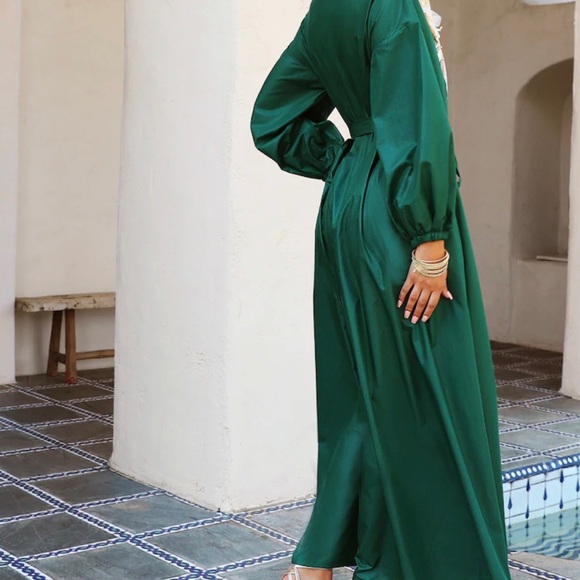 Emerald green long sleeve maxi - Picture 4 of 6